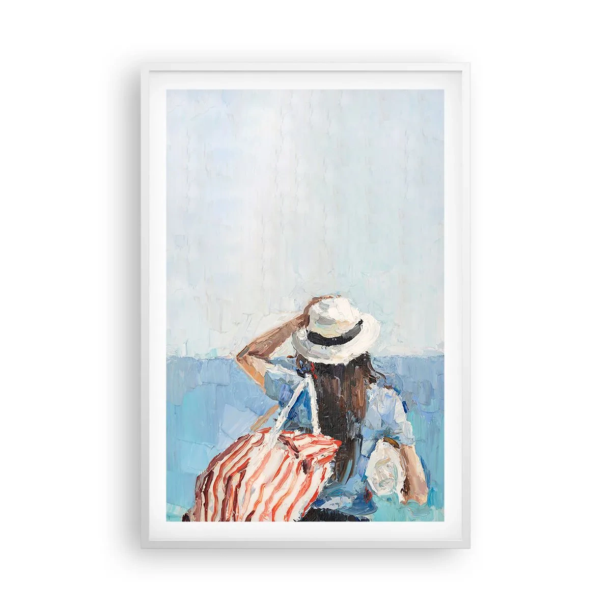 Pôster em moldura branca - Bem-vindo às suas férias - 61x91 cm