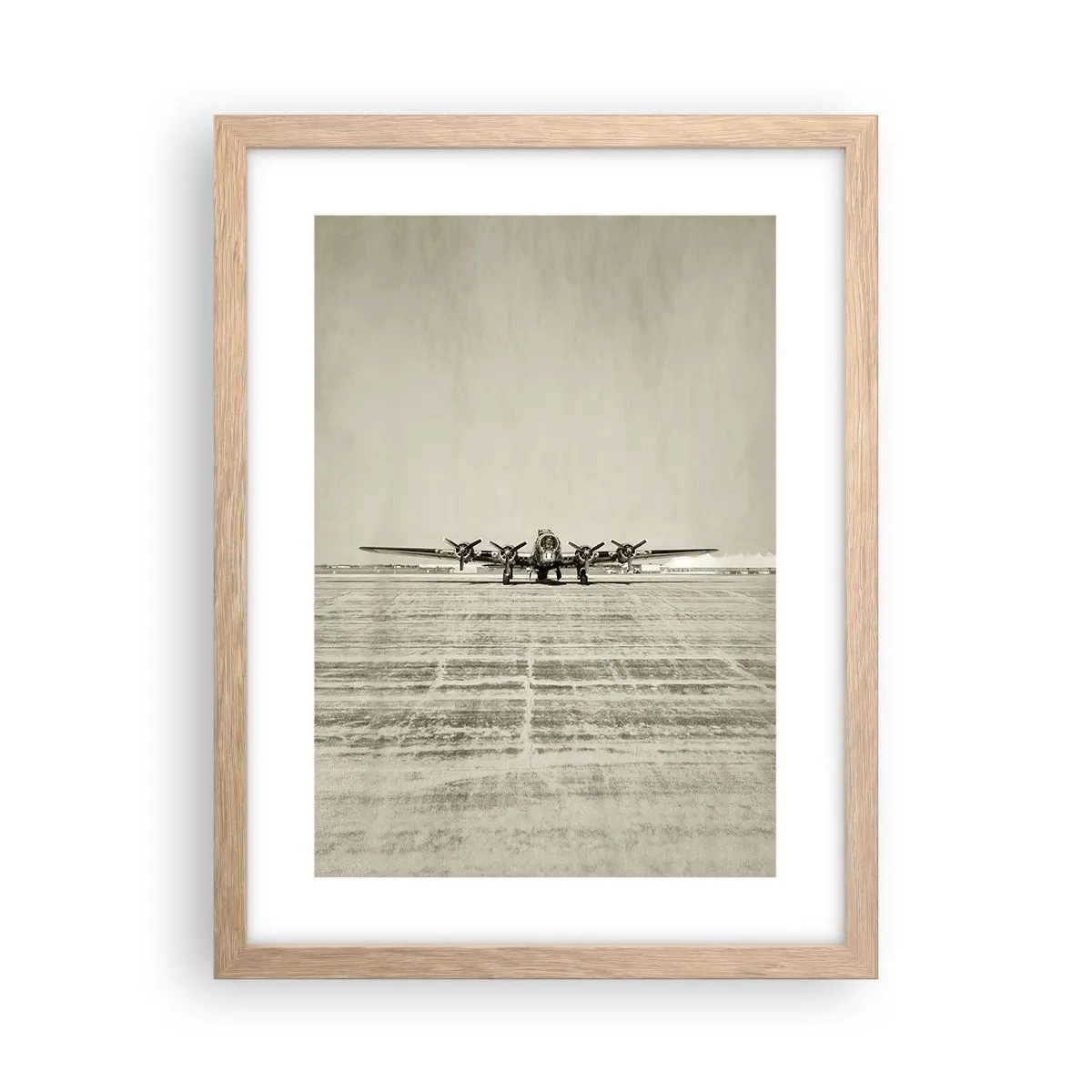 Pôster com moldura de carvalho claro - Pronto como sempre - 30x40 cm