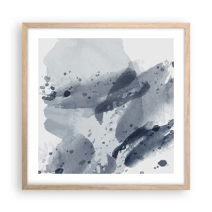 Pôster com moldura de carvalho claro - Um estudo da natureza da água - 50x50 cm