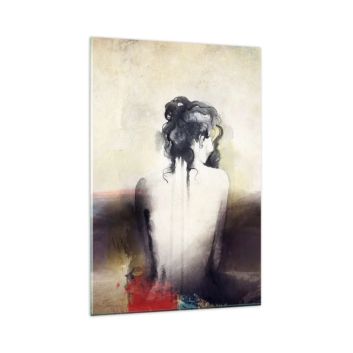 Quadro em vidro - Linhas suaves, formas ovais - 80x120 cm