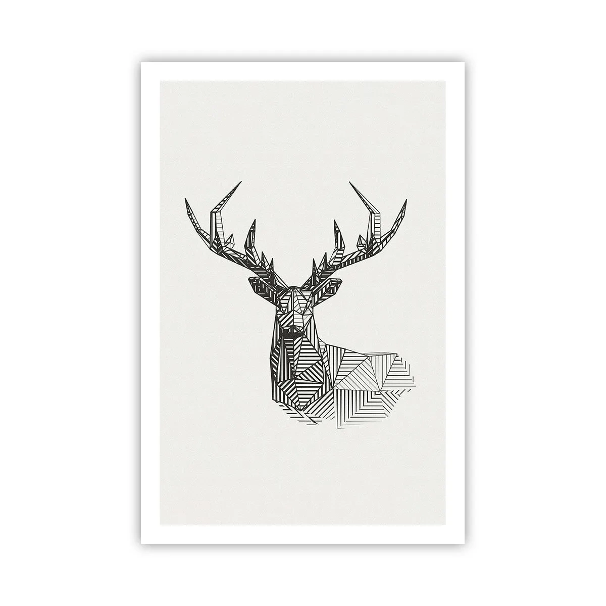 Pôster - Veado em estilo cubista - 61x91 cm
