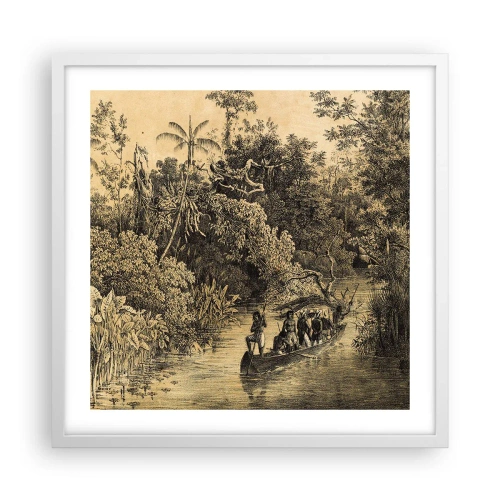 Pôster em moldura branca - Viagem à fonte - 50x50 cm