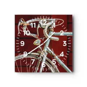 Relógio de parede - Relógio em vidro - Feito para vencer - 40x40 cm
