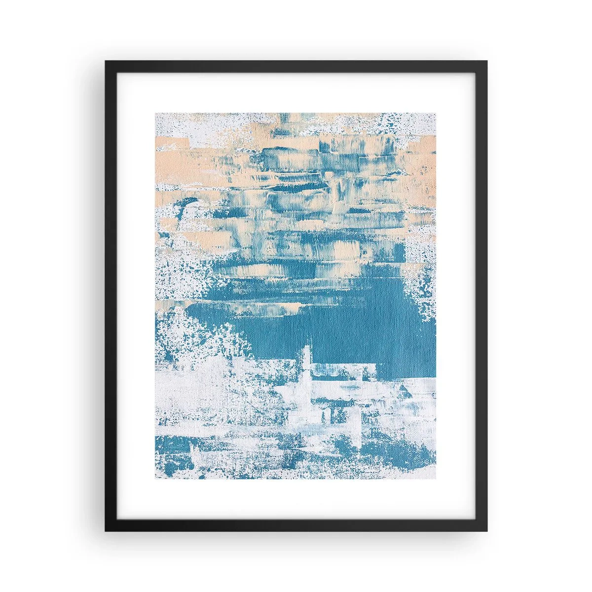 Pôster com moldura preta - Através da estalactite de gelo - 40x50 cm