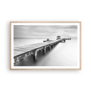 Pôster com moldura de carvalho claro - Para longe - 91x61 cm