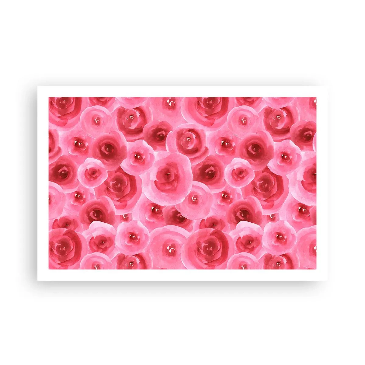 Pôster - Rosas acima e abaixo - 91x61 cm