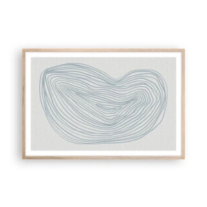 Pôster com moldura de carvalho claro - Deixe cair o sorriso - 91x61 cm