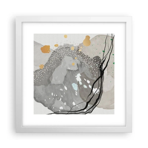 Pôster em moldura branca - Composição orgánica - 30x30 cm