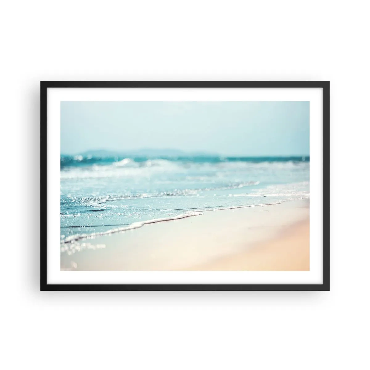 Pôster com moldura preta - Calor e ruído - 70x50 cm