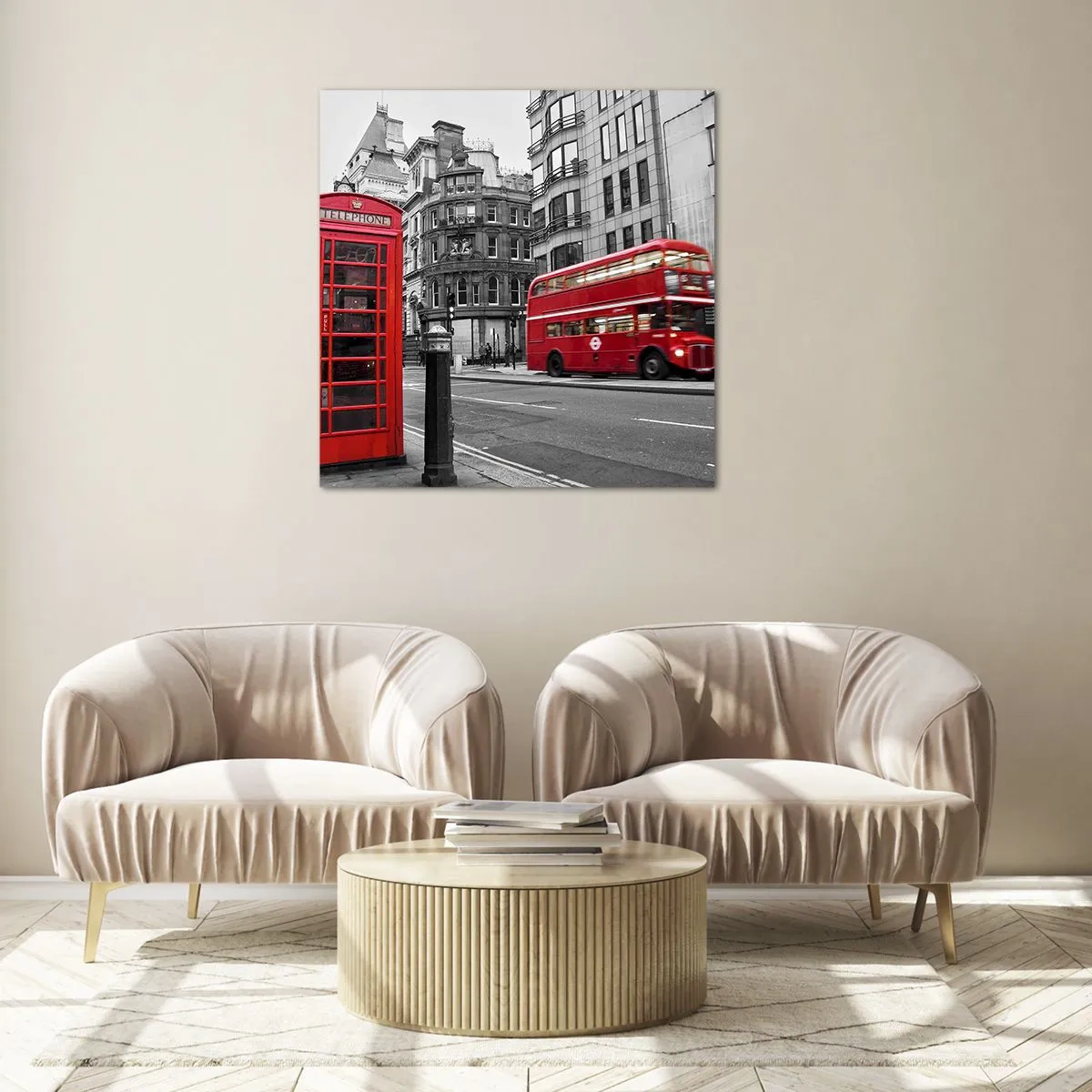 Quadro em vidro - O mais vermelho da Europa - 60x60 cm