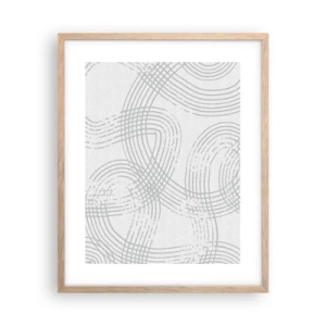 Pôster com moldura de carvalho claro - Não existe caminho reto - 40x50 cm