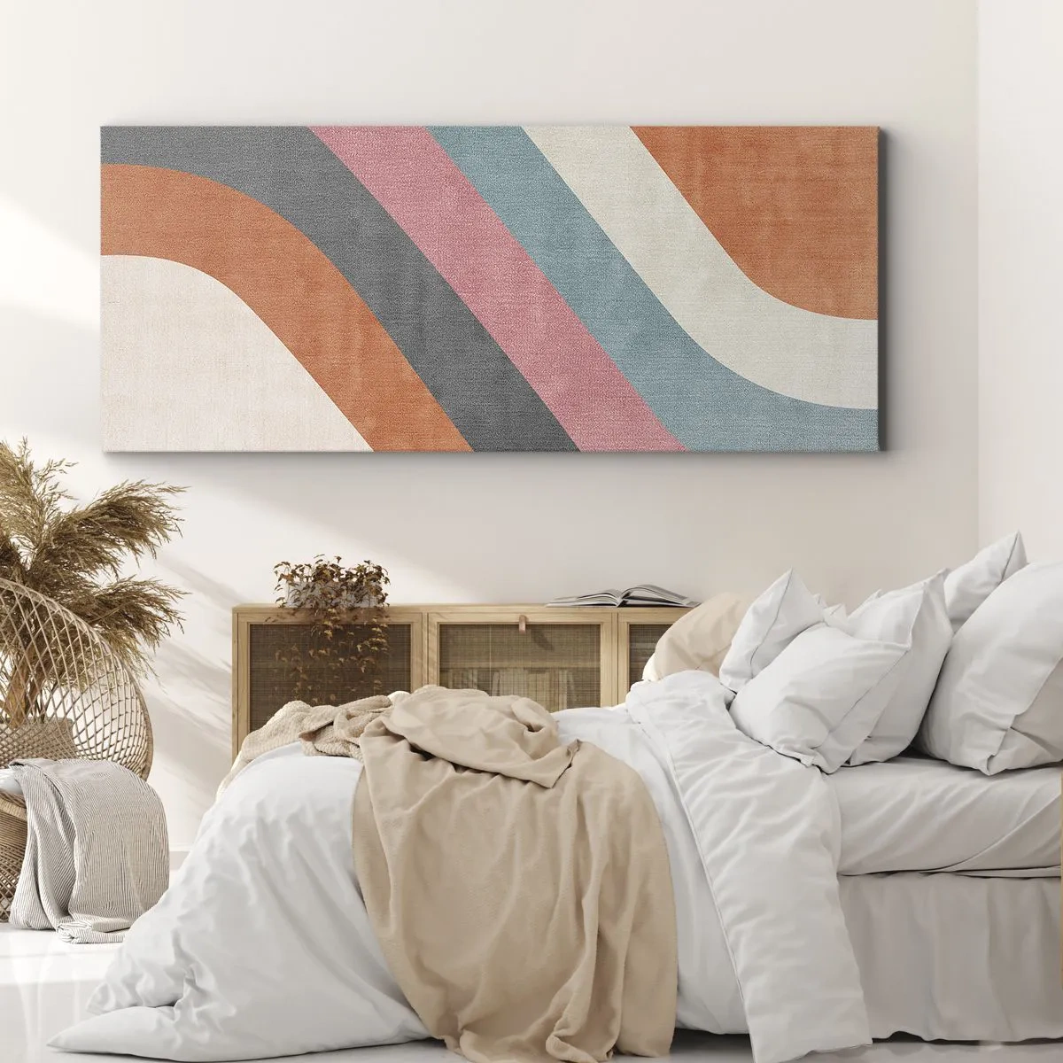 Quadro em tela - Composição diagonal – movimento - 160x50 cm
