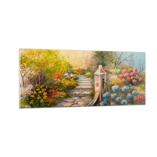 Quadro em vidro - Em pleno florescimento - 100x40 cm