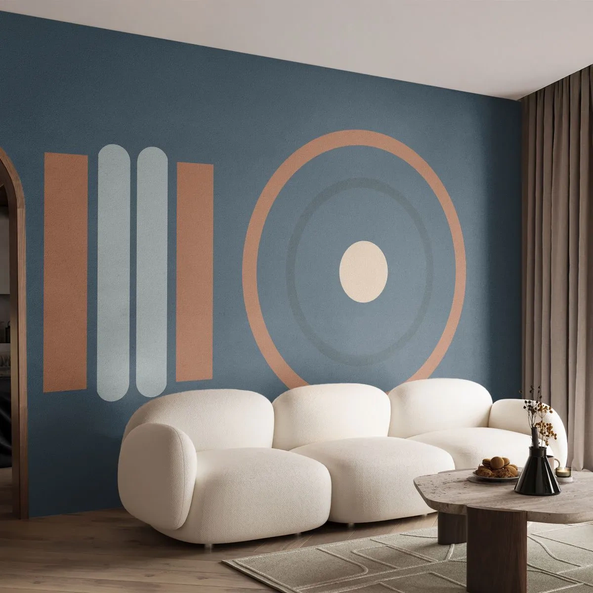 Papel de Parede Premium Sand - A essência da questão - Abstração, Pedaço, Gráficos - 300x210 cm
