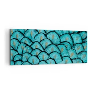 Quadro em tela - A grande gala de penas - 100x40 cm