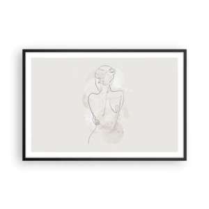 Pôster com moldura preta - Como um instrumento sensível - 91x61 cm