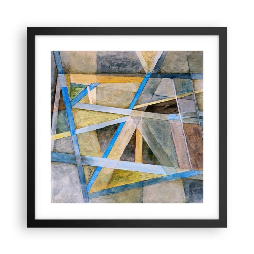Pôster com moldura preta - Em linha reta ou na diagonal? - 40x40 cm