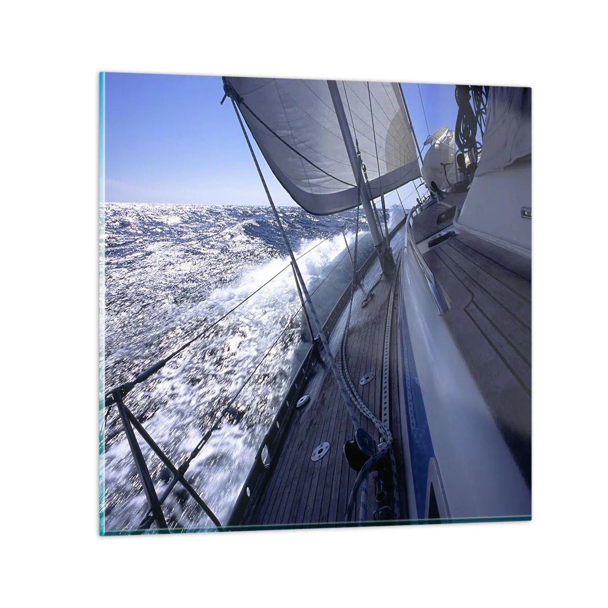 Quadro em vidro - Eu sei o que é ser um pássaro - 50x50 cm