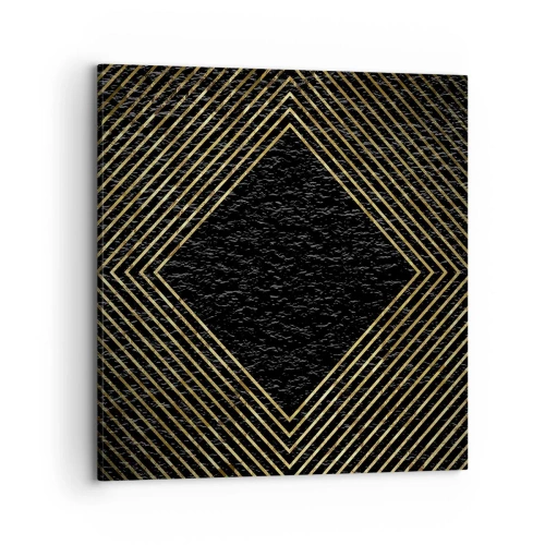 Quadro em tela - Geometria em estilo glamoroso - 70x70 cm