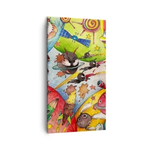 Quadro em tela - Uma grande aventura espacial - 45x80 cm