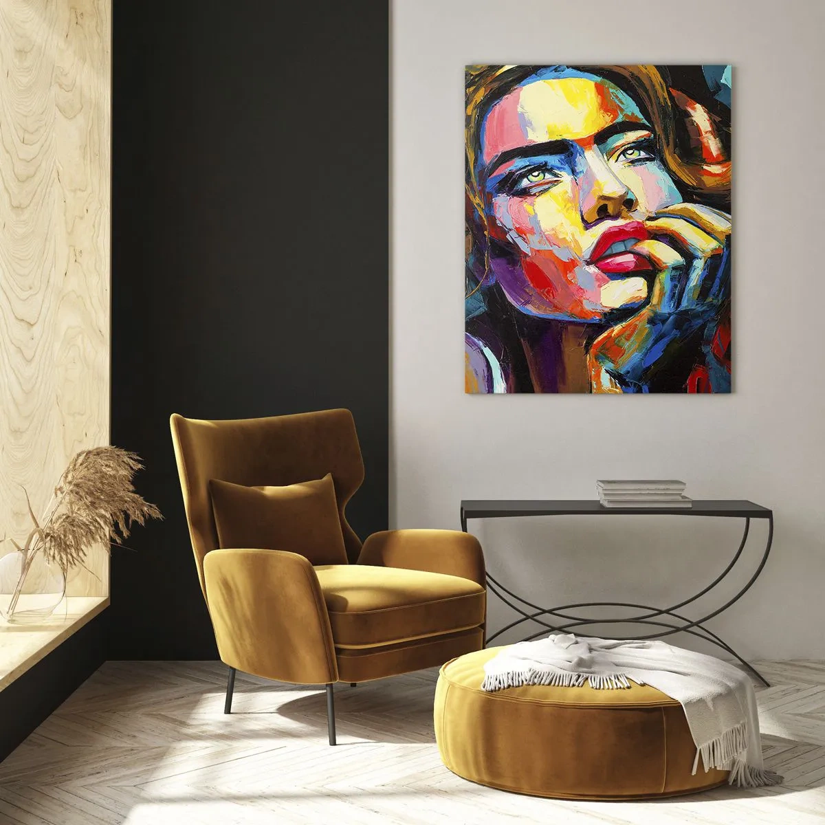 Quadro em vidro - Sonhos como pássaros voando no céu - 50x70 cm