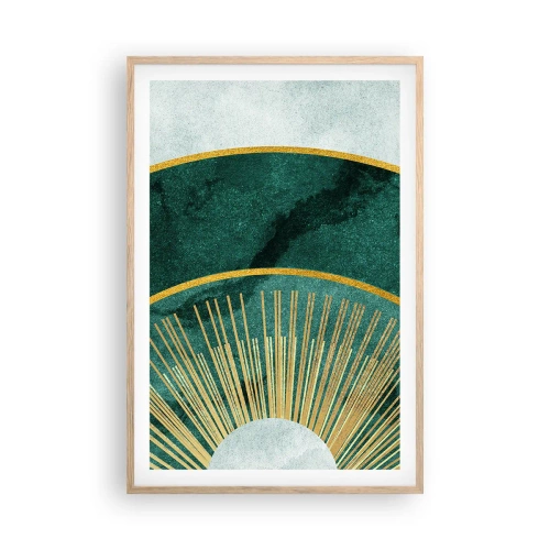 Pôster com moldura de carvalho claro - Outro sistema solar - 61x91 cm