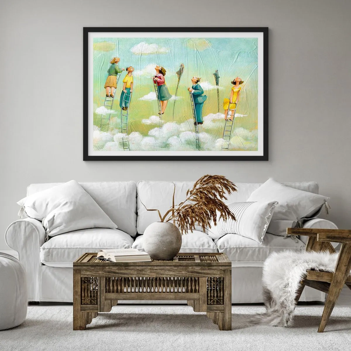 Pôster com moldura preta - Por trás do seu sonho - 100x70 cm
