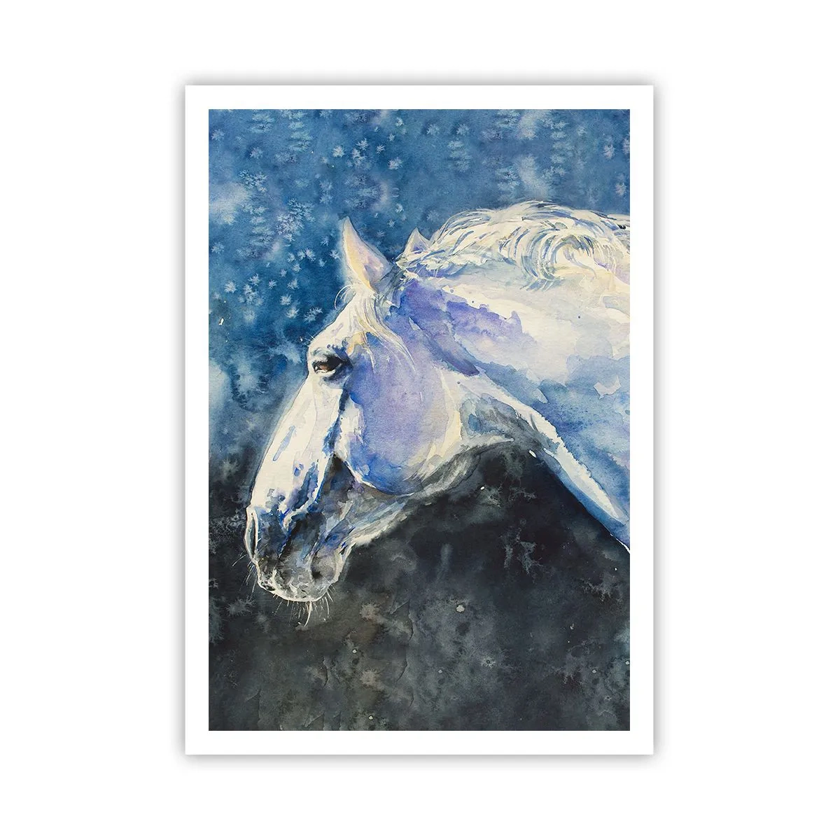 Pôster - Retrato com um brilho azul - 70x100 cm
