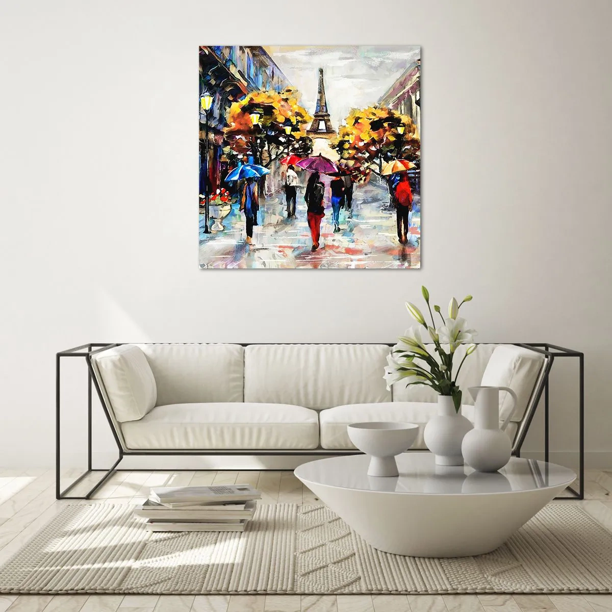 Quadro em vidro - Especialmente bonita no outono - 40x40 cm