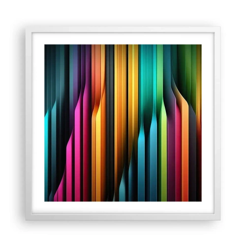 Pôster em moldura branca - Um órgão de luz - 50x50 cm