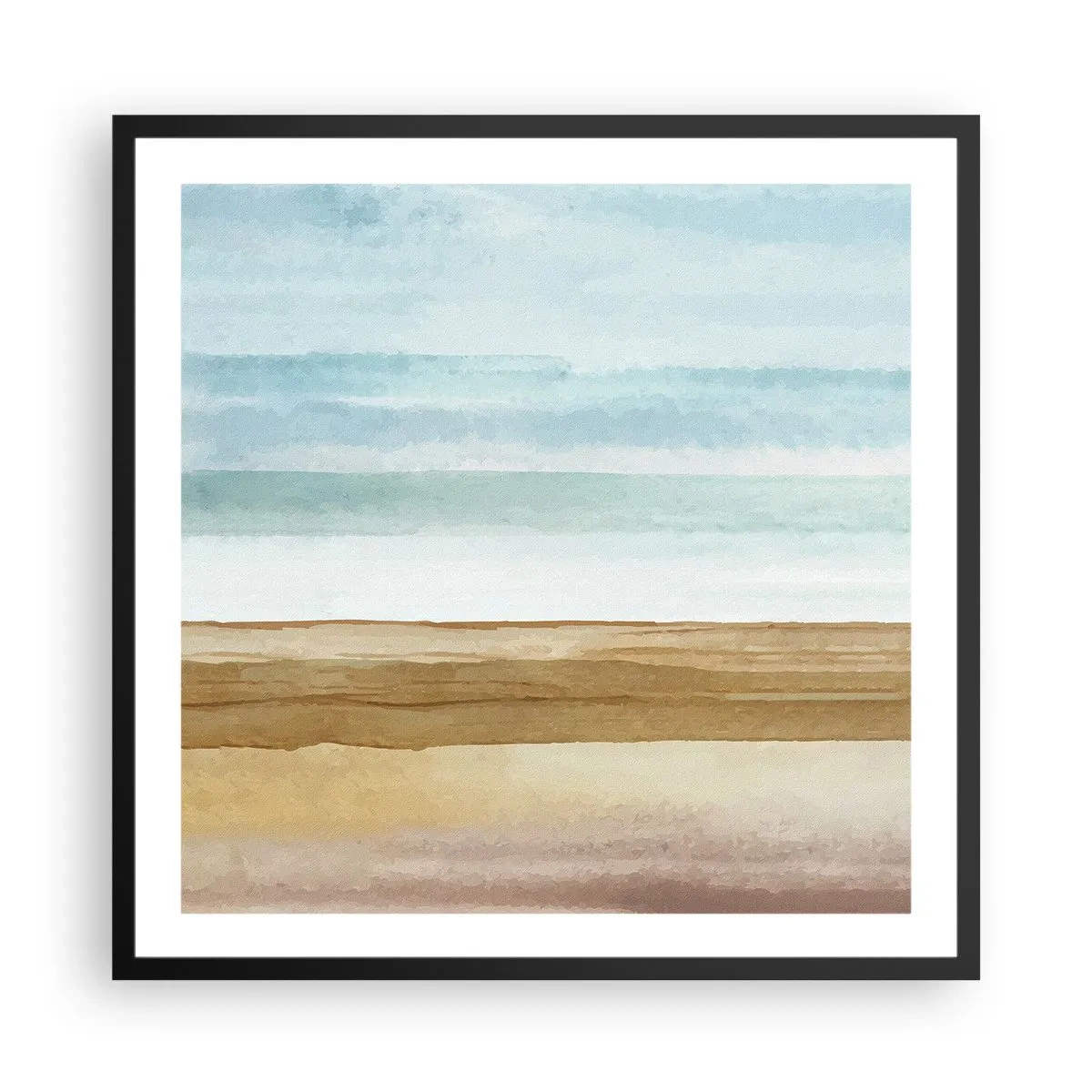 Pôster com moldura preta - Serenidade - 60x60 cm