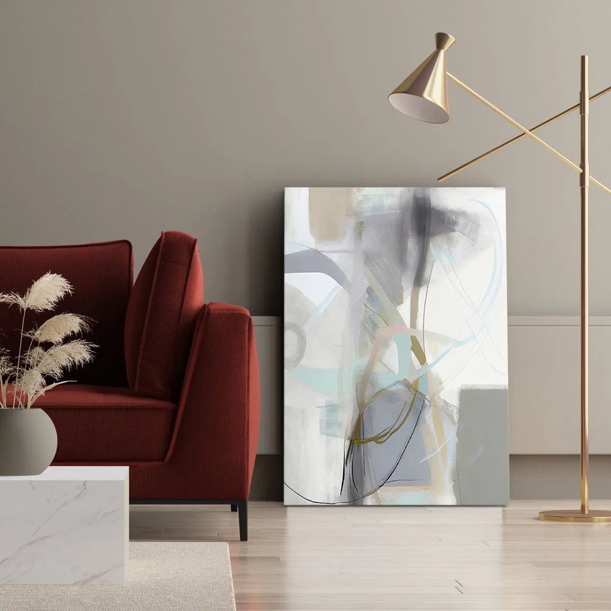 Quadro em tela - Abstração enevoada - 50x70 cm