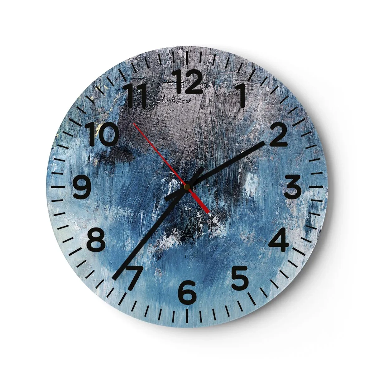 Relógio de parede - Relógio em vidro - Rapsódia em azul - 40x40 cm