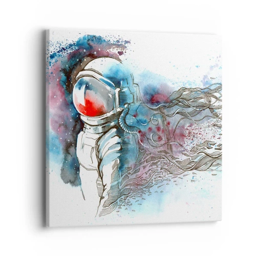 Quadro em tela - Sozinho com o espaço - 40x40 cm