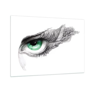 Quadro em vidro - Bonita e pronta para atacar - 100x70 cm