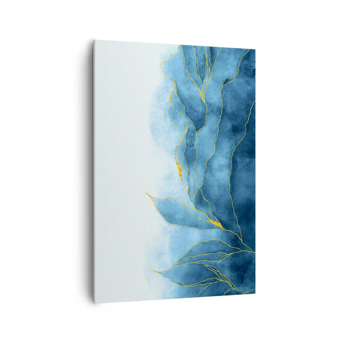 Quadro em tela - Azul dourado - 70x100 cm