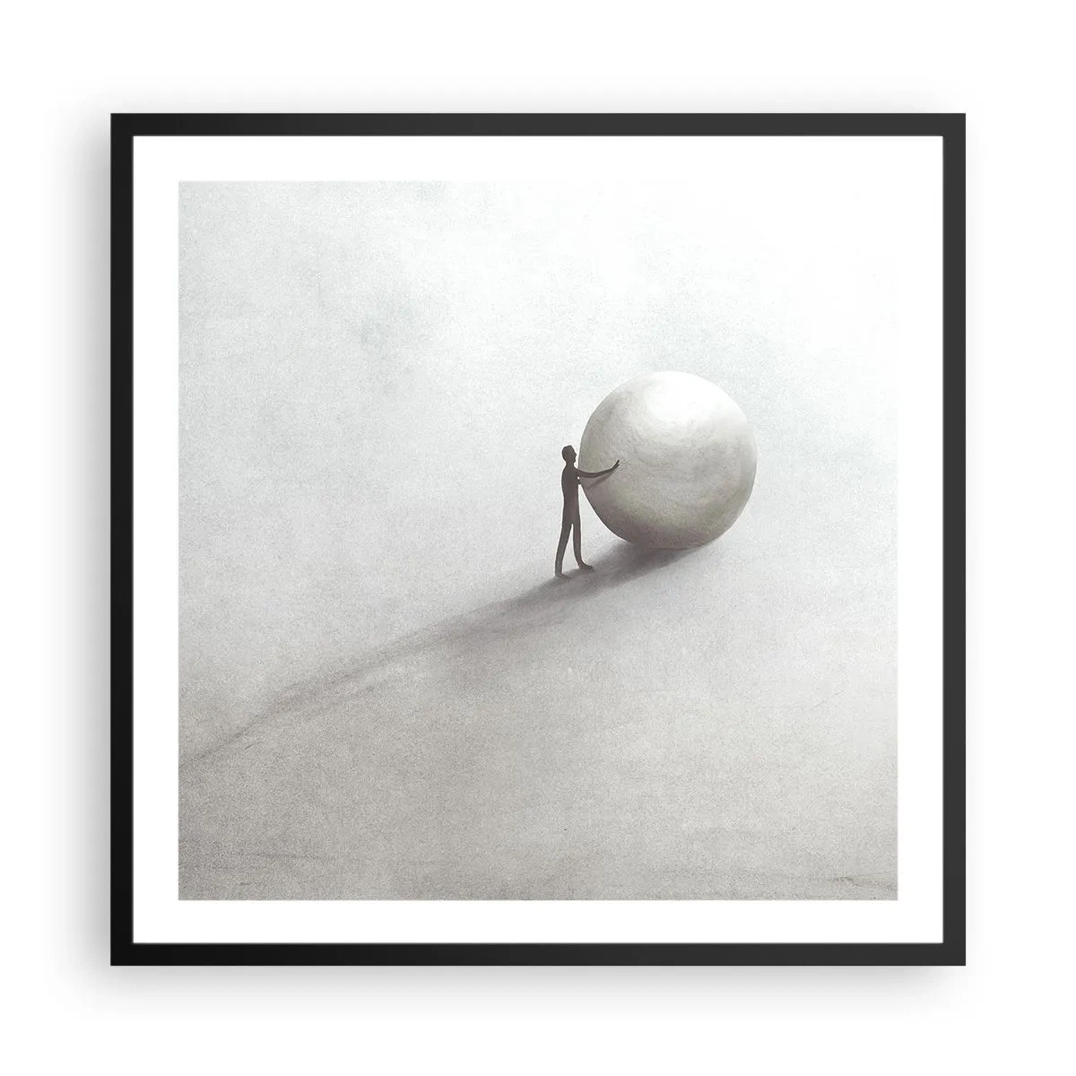 Pôster com moldura preta - O Jogo da Vida - 60x60 cm