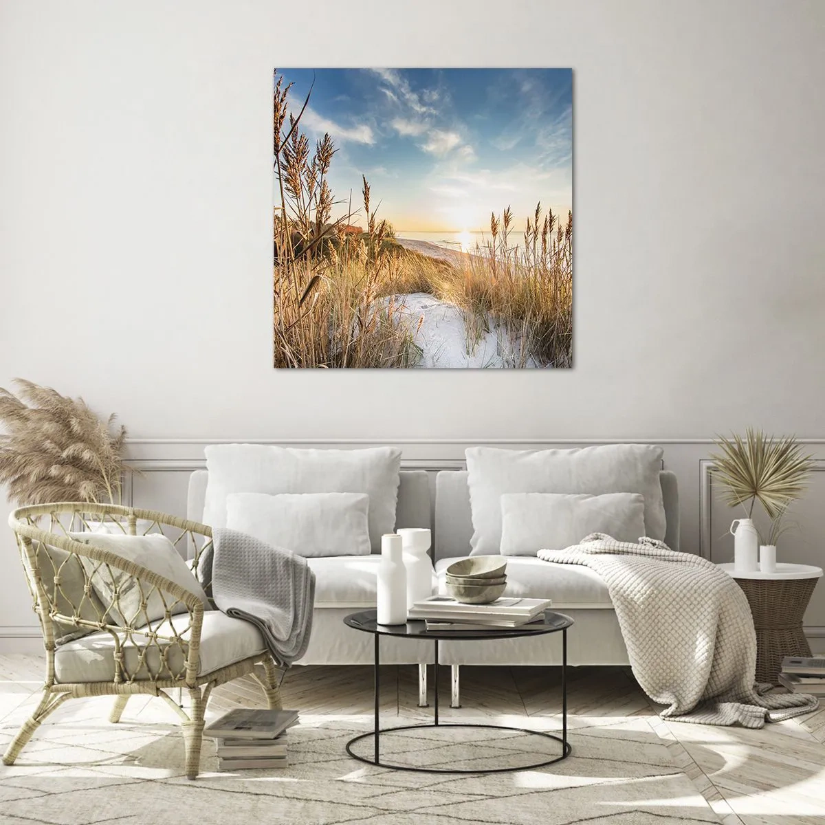 Quadro em vidro - Praia do Norte - 40x40 cm