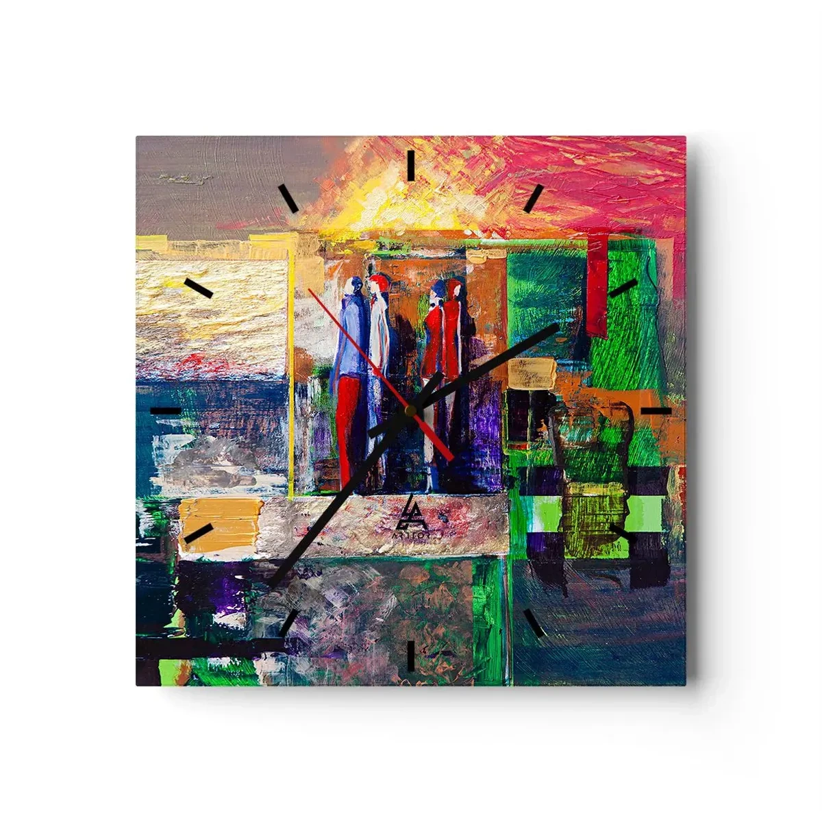 Relógio de parede - Relógio em vidro - Relacionamentos e emoções - 30x30 cm