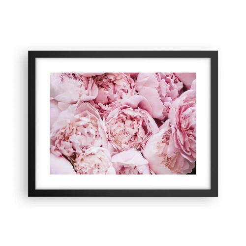 Pôster com moldura preta - Aconchego e perfume - 40x30 cm