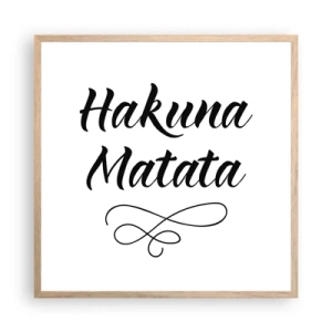 Pôster com moldura de carvalho claro - O melhor conselho - 60x60 cm