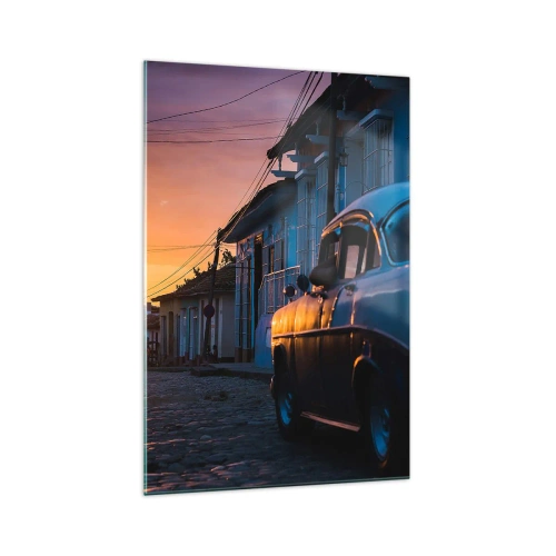 Quadro em vidro - Aqui é onde o tempo abranda - 70x100 cm