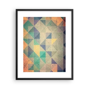 Pôster com moldura preta - República dos triângulos - 40x50 cm