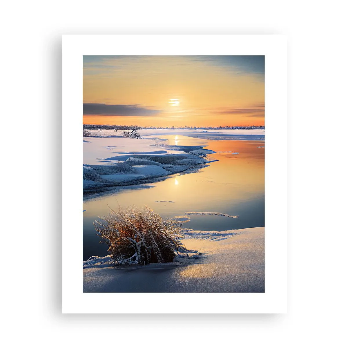 Pôster - Pôr do sol de inverno - 40x50 cm