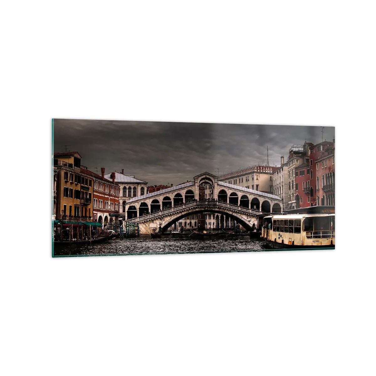 Quadro em vidro - A promessa de uma noite em Veneza - 120x50 cm