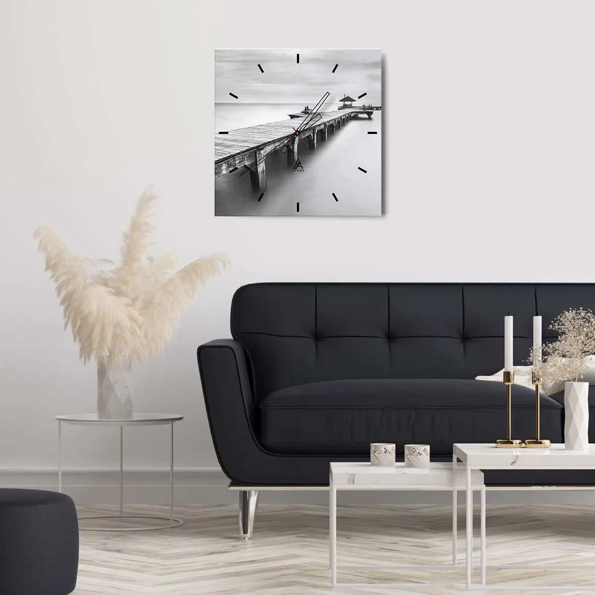 Relógio de parede - Relógio em vidro - Para longe - 40x40 cm