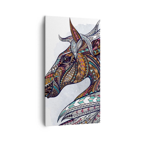 Quadro em tela - Corcel do guerreiro celta - 45x80 cm