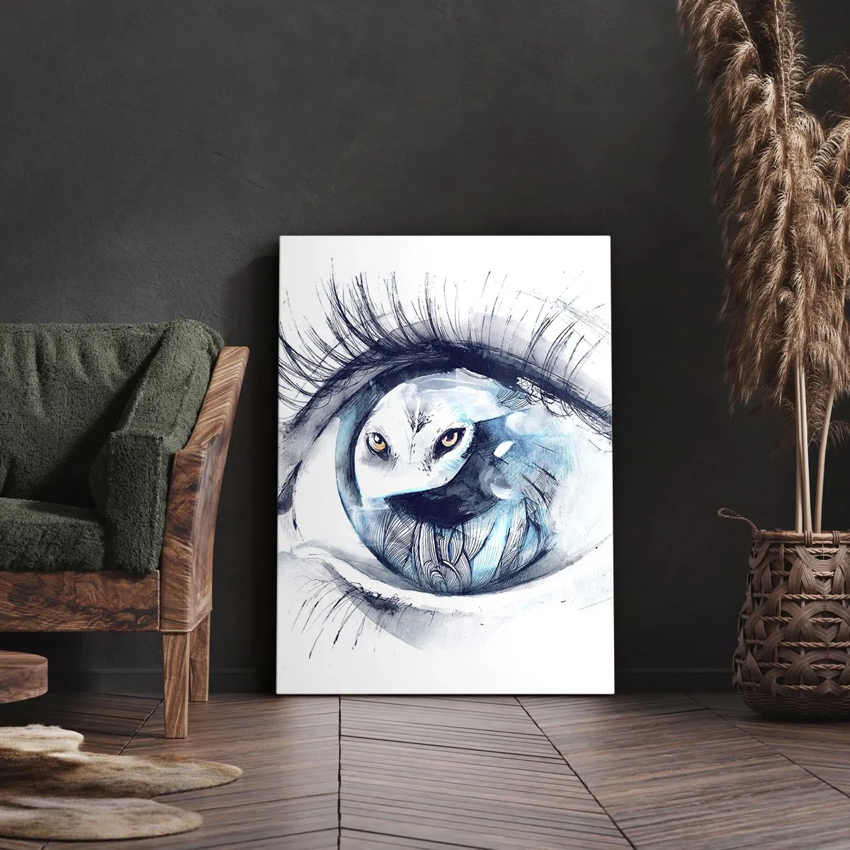 Quadro em tela - Cara a cara com o selvagem - 50x70 cm
