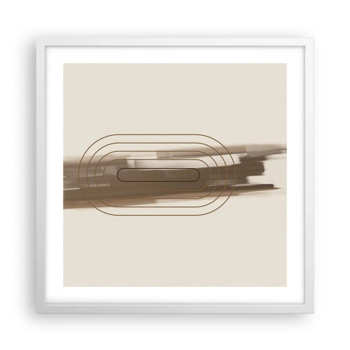 Pôster em moldura branca - Um sopro de cinza - 50x50 cm