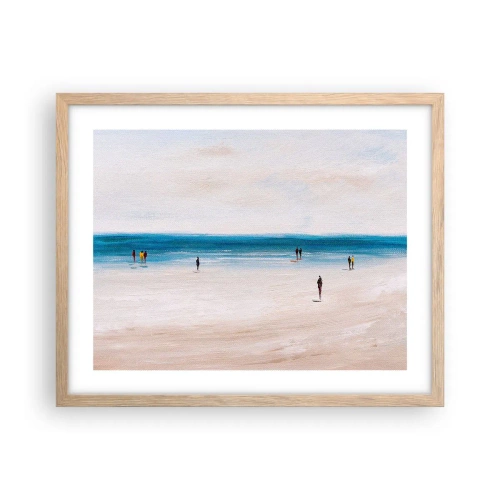 Pôster com moldura de carvalho claro - Uma necessidade natural - 50x40 cm